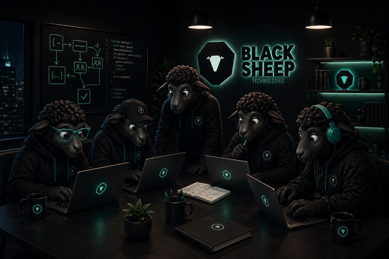 Black Sheep Technologies teamwork illustration